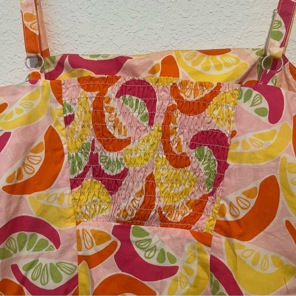 Lilly Pulitzer Ex-Squeeze Me Pink Citrus Orange Lemon Print Mini Dress Size 4 - Picture 5 of 7